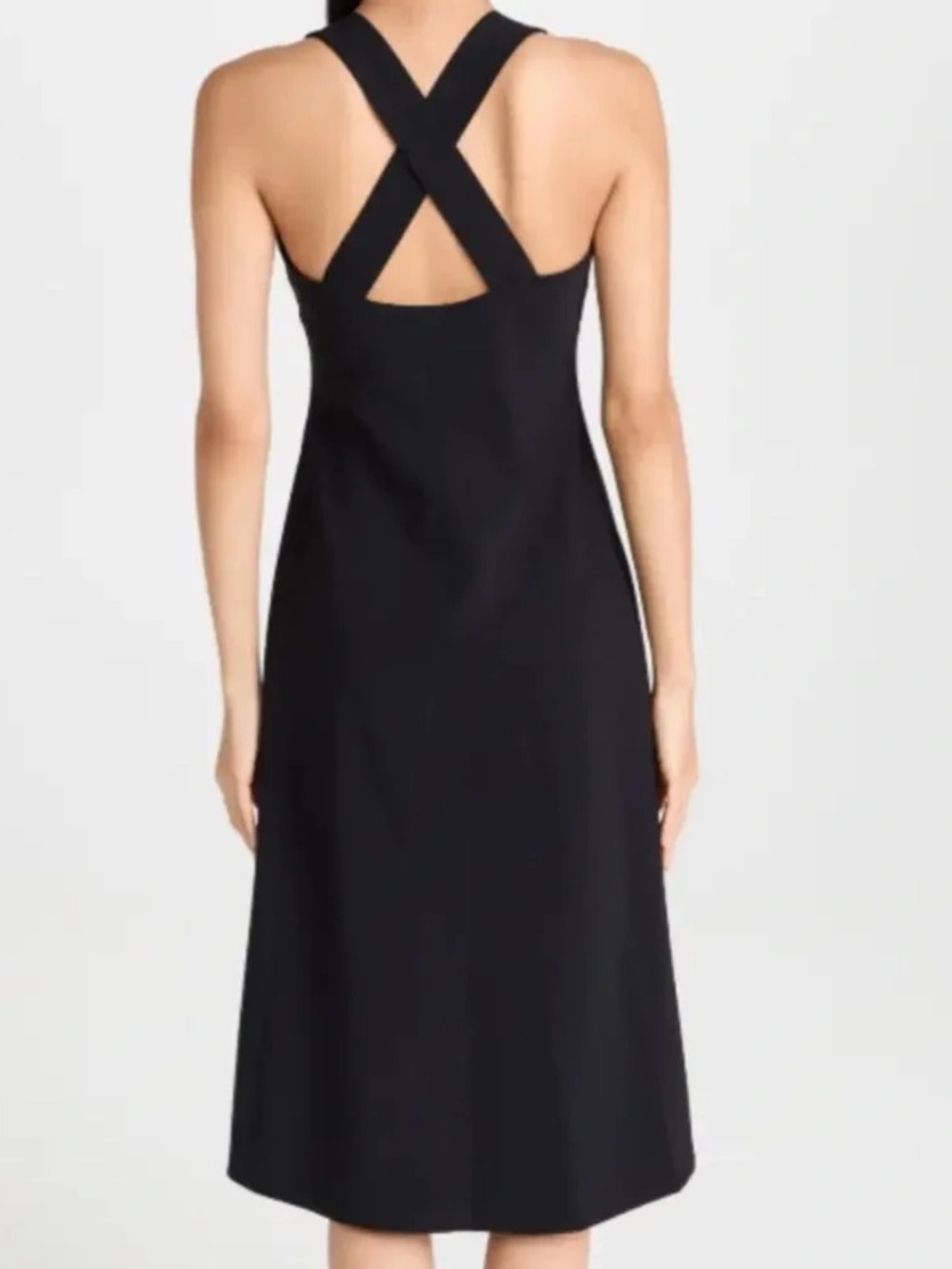 Theory Crossback Dress Black Precision Ponte Medium NWT - Picture 2 of 8